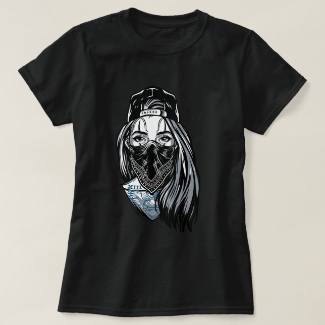 Snyggt Street Queen: Trendig T-shirt med fetstil T (Design framsida)