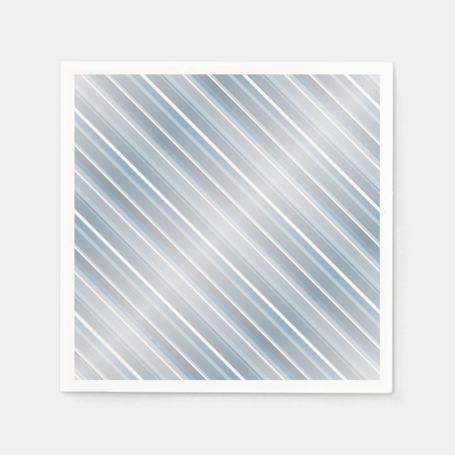Snyggt stripe grått-blått pappersservett (Framsidan)