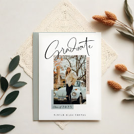 Snyggt Student Skriptöverlägg för foto Studenten Inbjudningar