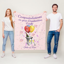 Snyggt Studenten Firande Rosa Fleecefilt