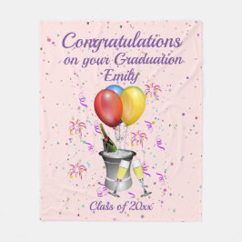 Snyggt Studenten Firande Rosa Fleecefilt