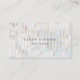 Snyggt Subtle Bokeh White Rand Event Planner Visitkort