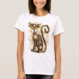 Snyggt surreal Steampunk Cat Tee