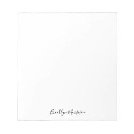 Snyggt, svart anpassningsbar, namn-textmonogram anteckningsblock