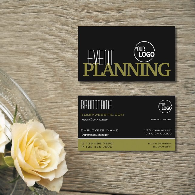 Snyggt svart och Oliv grönt modern med Logotyp Visitkort (Skapare uppladdad)