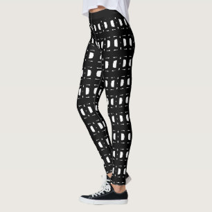 Snyggt, svart och vit modern Mönster Leggings