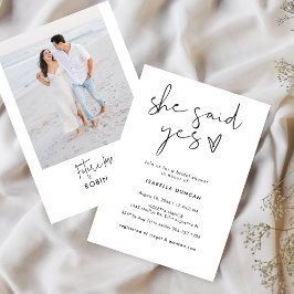 Snyggt - svart och vit Möhippa Inbjudningar