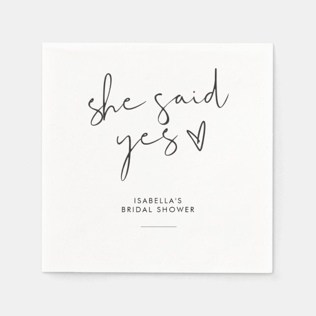 Snyggt - svart och vit Möhippa Pappersservett (Framsidan)