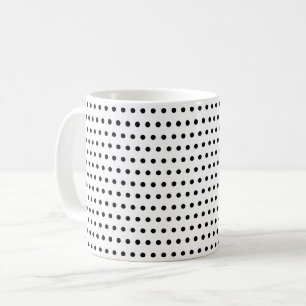 Snyggt, svart och vit, små punkter Mönster Kaffemugg