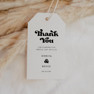 Snyggt, svart och vitt bröllop presentetikett