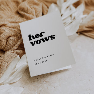 Snyggt, svart och vitt Hennes vows bröllop-vyer Kort