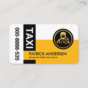 Snyggt Svarta fliken Gult Taxi Färg Visitkort