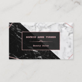 Snyggt Svartvit Marble Ro Guld Möte Tidsbeställning Kort