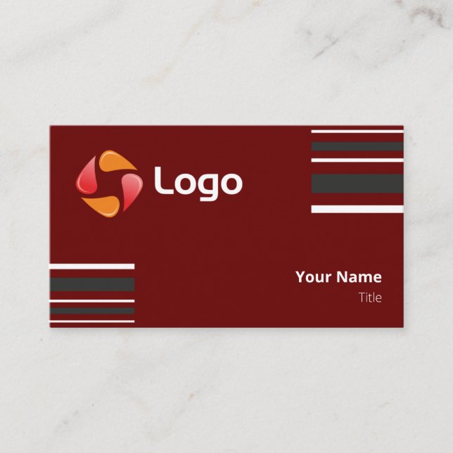 Snyggt Svartvitt minimalt fyrkantigt Linjer Visitkort (Framsida)