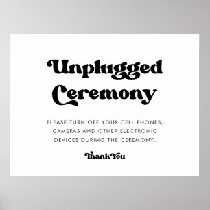 Snyggt - svartvitt Opluggad ceremoni Poster