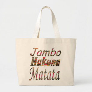 Snyggt swashbuckling Jambo Hakuna Matata Anpassnin Jumbo Tygkasse