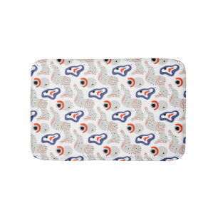 Snyggt Swirls and Curbs Abstrakt Mönster Badrumsmatta