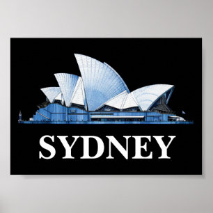 Snyggt Sydney Australia Travel Postcard Poster