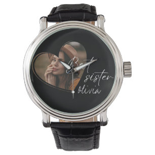 Snyggt Syster Photo Elegant Modern Black Armbandsur