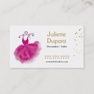 Snyggt Tailor Dressmaker guld bröllop salon Busin Visitkort