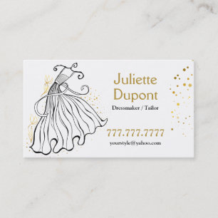Snyggt Tailor Dressmaker guld bröllop salon Visitkort