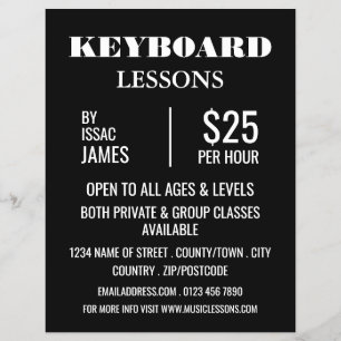 Snyggt Tangentbord Lessons Reklam Reklamblad