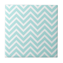 Snyggt Teal Blue Chevron Mönster