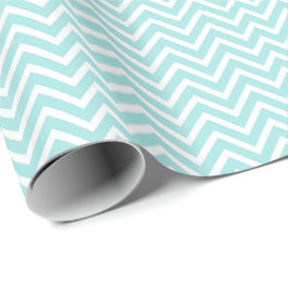 Snyggt Teal Blue Chevron Mönster Presentpapper