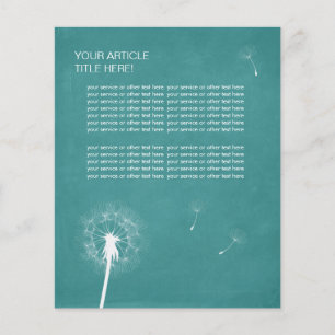 Snyggt Teal Grönt Dandelion Flyers