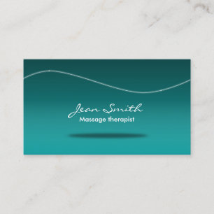 Snyggt Teal massage Therapy Visitkort