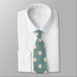Snyggt Teal  Mid Century Modern Mönster Slips<br><div class="desc">Den här halsen i snyggten har ett vackert mönster av ett enkelt,  halvsekelsmodernt motiv i pastellteal och  rosa. Underbar presentidé!</div>