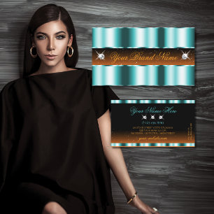 Snyggt Teal Orange Black Gnistra Jewels Luxury Visitkort
