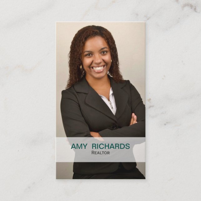 snyggt teal Photo Real gods-visitkort Visitkort (Framsida)