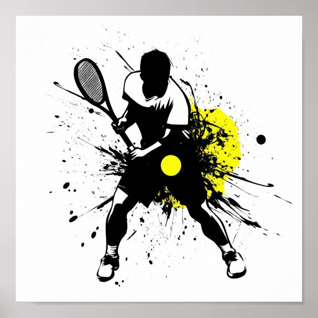 Snyggt Tennis Art Poster (Framsidan)