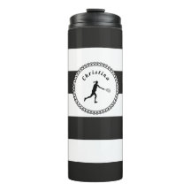 Snyggt Tennis Girl Black & White Player's Namn