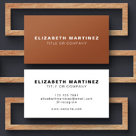 Snyggt Terracotta Front and Back Personlig Visitkort