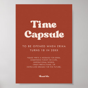 Snyggt Terracotta Time kapsel 1: a födelsedagsskyl Poster