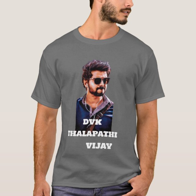 Snyggt Thalapathy Vijay T-Shirt | DVK-design (Framsida)