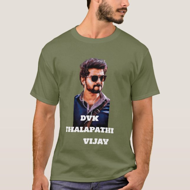 Snyggt Thalapathy Vijay T-Shirt | DVK-design (Framsida)