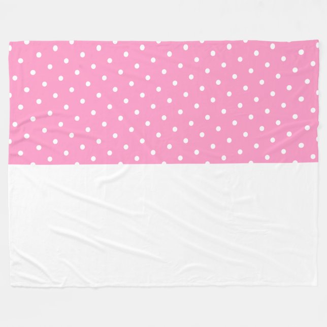 Snyggt Tilda punkter Rosa Halva Färg Blocket på vi Fleecefilt (Framsidan (Horisontell))