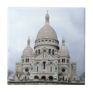 Snyggt Tile med bild i Sacre Coeur de Paris Kakelplatta