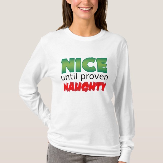 Snyggt till beprövad Naughty Tee (Framsida)