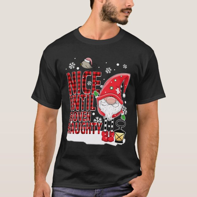 Snyggt till bevisad Naughty Santa List jul Xma T Shirt (Framsida)