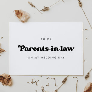 Snyggt till mina svärföräldrar på min bröllopsdag