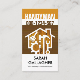 Snyggt Timber Home Repair Verktyg Visitkort