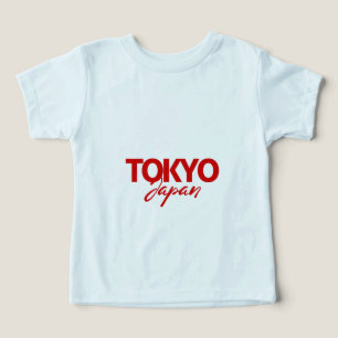 Snyggt Tokyo Japan Graphic Tee för barn Red Tokyo
