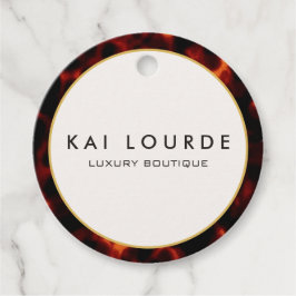 Snyggt Tortoiseshell Chic Luxury Gåvor Etiketter