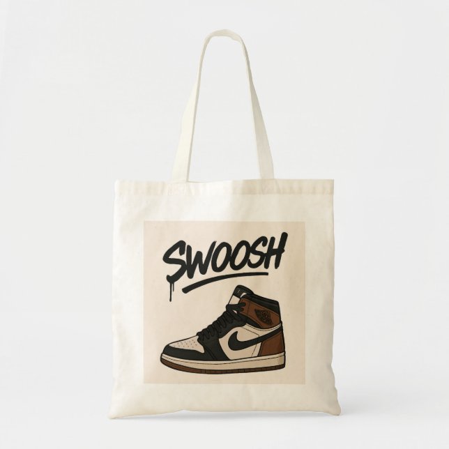Snyggt Tote Bag med Sneaker-illustration Tygkasse (Framsidan)