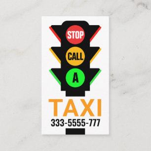 Snyggt Traffic Light Calling Taxi Visitkort