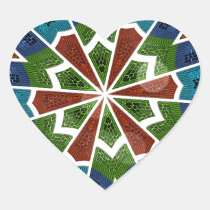 Snyggt Trendig - asiatisk textdesign Hjärtformat Klistermärke